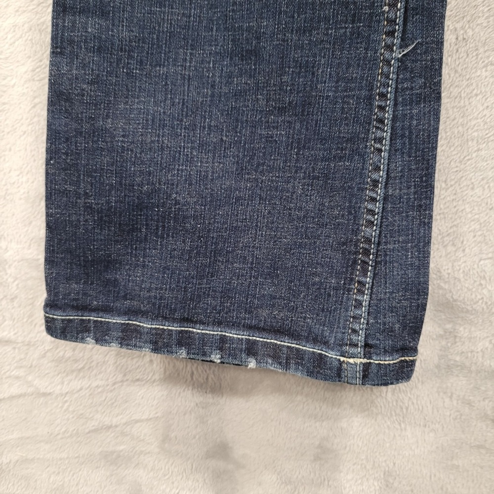 Southpole Womens 13 Flare Jeans Embroidered Pockets Mid Rise Denim Blue - Picture 14 of 14